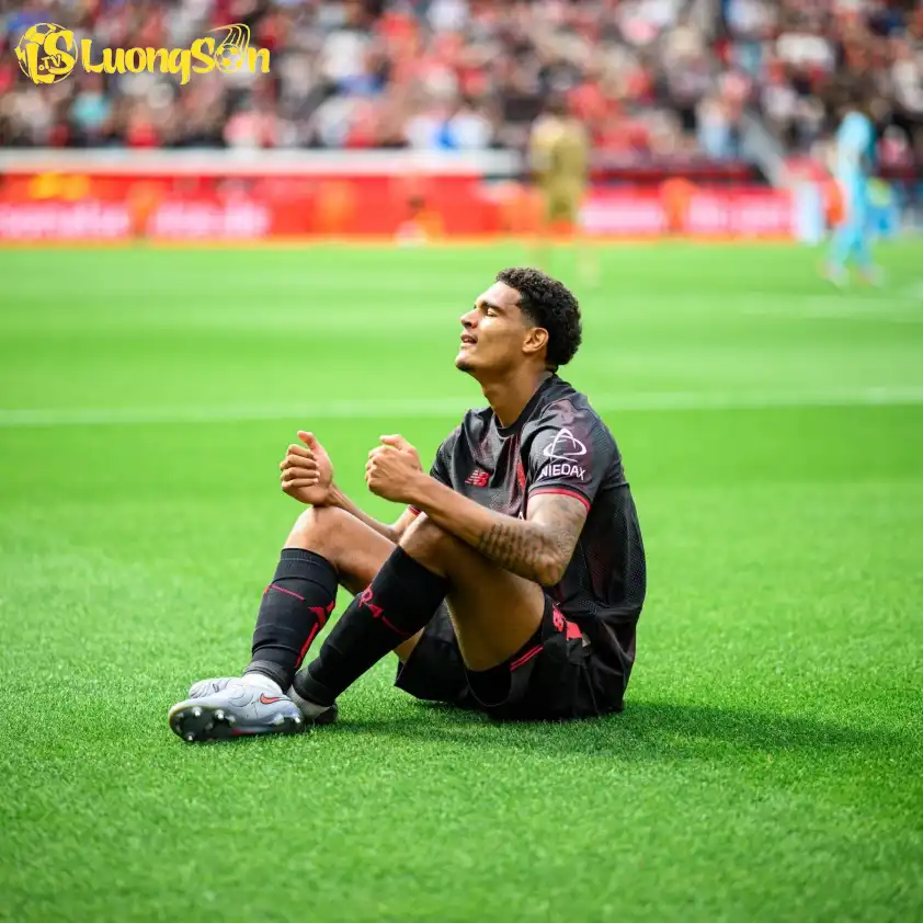 Màn ăn mừng xúc động của Quansah (Ảnh: Fabrizio Romano) Màn ăn mừng xúc động của Quansah