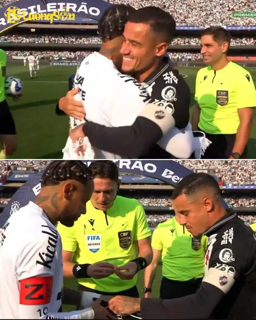 Trước trận, 2 người đã dành cho nhau cái ôm thân tình. Trước trận, 2 người đã dành cho nhau cái ôm thân tình