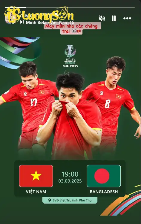 Duy Mạnh chúc U23 Việt Nam gặp nhiều may mắn (Ảnh: Chụp màn hình) Duy Mạnh chúc U23 Việt Nam gặp nhiều may mắn (Ảnh: Chụp màn hình)