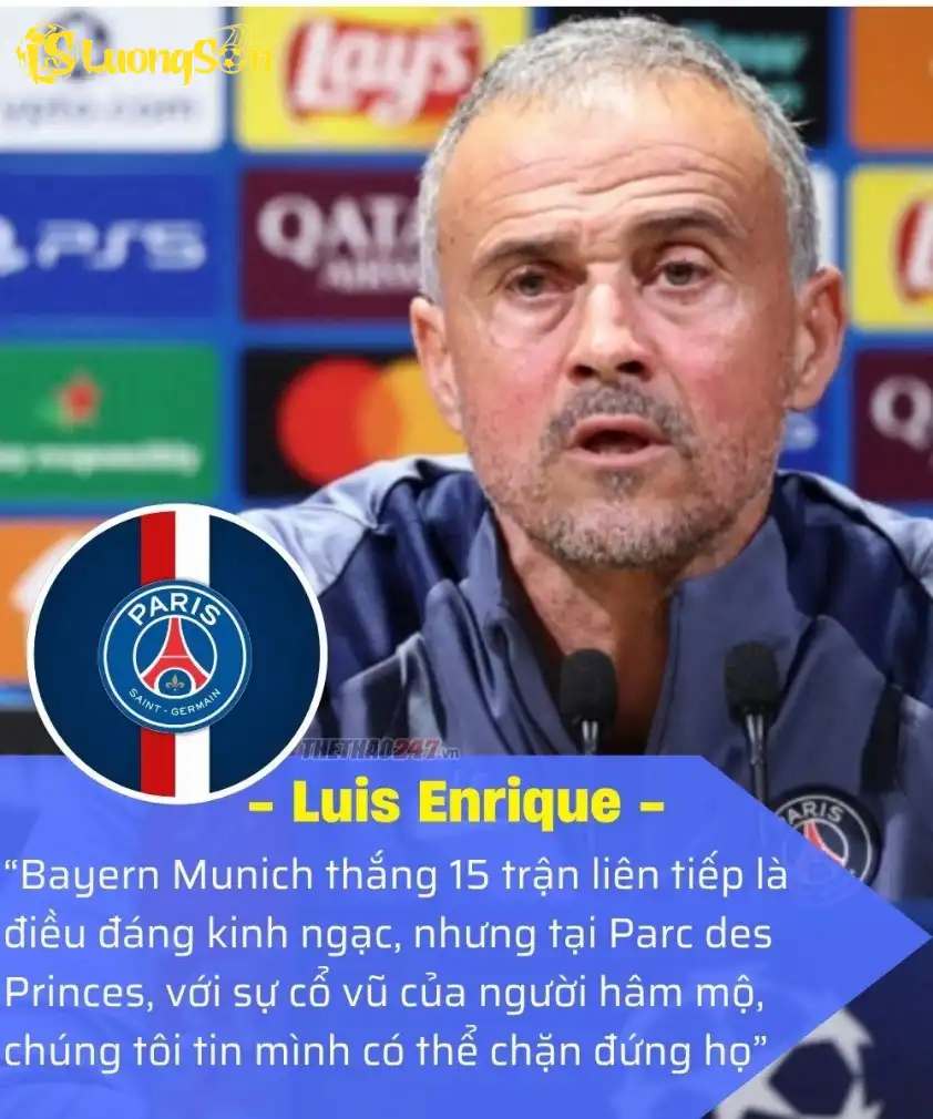 Luis Enrique khẳng định lợi thế sân nhà sẽ là chìa khóa giúp PSG đánh bại Bayern Luis Enrique khẳng định lợi thế sân nhà sẽ là chìa khóa giúp PSG đánh bại Bayern